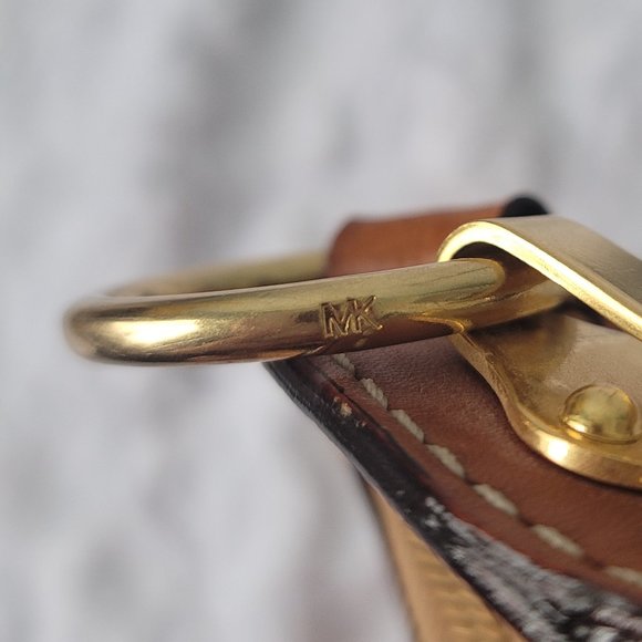 Michael Kors Y2K Double Tone Brown Leather Shoulder Bag - Picture 13 of 16